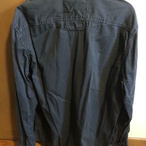 American Eagle distressed look military shirt